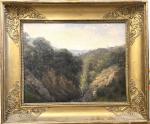 ESCUYER Juler (XIXe siècle) : Un ravin dans les gorges...
