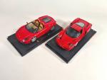 MATTEL : Lot de deux Ferrari, une F430 Rodster (pare-brise...