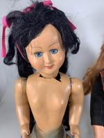 MIGLIORATTI (Italie) : Grande poupée en plastique, cheveux roux, yeux...