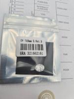 Moissanite ovale de 2 carats, couleur D, FL 
Avec certificat...