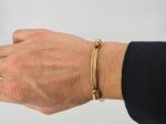 Bracelet multirangs en or 750 millièmes à motifs de deux...
