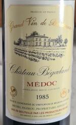 12 bouteilles Château Begadanet, Médoc 1985 (bas goulot)
