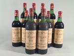 10 bouteilles de Médoc, Gaillan-Medoc 1975 (bas goulot)