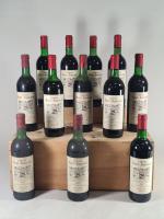 12 bouteilles Château Haut-Roucaud, Bordeaux Supérieur, Côtes de Castillon, 1978...