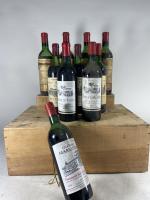 10 bouteilles de Saint-Emilion comprenant : 
- 4 x Château...
