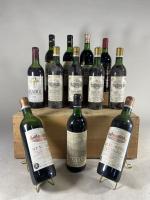 Lot de 12 bouteilles comprenant : 
- 4 x Château...
