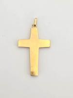 Lot d'or jaune 750 millièmes comprenant deux croix religieuses et...