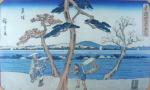 HIROSHIGE Utagawa (1797-1858) : Deux aiban yoko-e de la série...