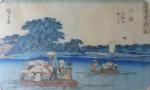 HIROSHIGE Utagawa (1797-1858) : Deux aiban yoko-e de la série...