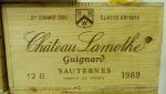 12 bouteilles Château Lamothe Guignard Sauternes 1989 CBO ( non...