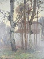 BRUNEL Jean-Baptiste (1850-1929) : Sous-bois, HST, 81x59 cm  (accident)