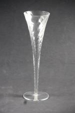 10 Flutes à Champagne en cristal  H 25cm ...
