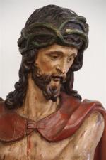 Christ polychrome en bois sculpté, travail Lombard du XVIe ...