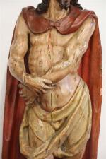Christ polychrome en bois sculpté, travail Lombard du XVIe ...