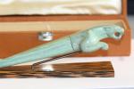 Hervé OBLIGI - stylo à plume "jaguar" en bronze patine...