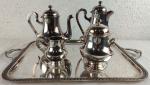 CHRISTOFLE Service thé café en métal argenté (cafetière, pot à...
