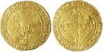Charles VIII, Ecu d'or au soleil frappé à Poitiers (lettre...