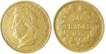 Louis-Philippe 20 Francs 1843 W Lille, 6.45 Gr, ø 21...