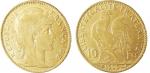 10 Francs Marianne, 1909, 3.22 Gr, ø 19 mm, G....