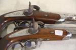Paire de pistolets d'officier modèle 1833 à percussion du 2e...
