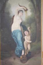 VASSELON Marius (1841-1924)  "Allégories" Deux toiles formant pendant l'une...