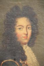 Ecole du XVIII ème "Portrait d'homme en habit" Huile sur...