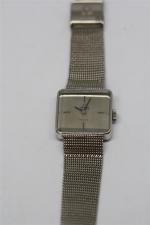 OMEGA - Montre bracelet années 70 cadran rectangulaire modèle deville...