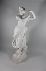 SCHÖRK Hans (1849-?) : La Semeuse, sculpture en marbre signée...