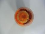 MILESI Gabriel : Vase ovoïde en verre orange à inclusions...