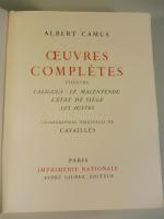 CAMUS Albert : Oeuvres Complètes, Imprimerie Nationale, André SAURET éditeur,...