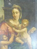 Ecole Romaine vers 1700  : La Vierge à l'enfant...