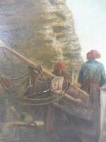 SUCHET Joseph (1824-1896) : Pêcheur, Huile sur toile signée en...