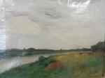 CASILE Alfred (1848-1909): Bord de rivière. Huile sur toile signée...