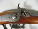 Paire de pistolets à percussion d'officier, fabrication liégeoise vers 1850....