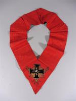 Sautoir de Chevalier Rose-Croix, à décor de croix en velours...