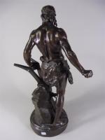 BOISSEAU Emile (1842-1923)  : Ense et Aratro, bronze patiné,...