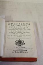 Droit - Rodier : Questions sur l'Ordonnace de Louis XIV...