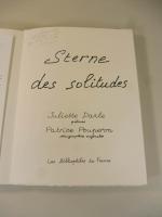 DARLE Juliette - POUPERON Patrice : Sterne des solitudes, Les...