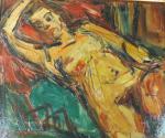 FERRARI Antoine (1910-1995) : Nu féminin, HST, SBG, 54x65 cm