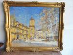 DUCROS Edouard (1856-1936) : Hôtel de ville d'Aix en Provence,...
