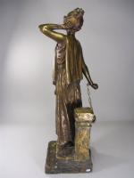 VILLANIS Emmanuel (1858-1914): La captive, bronze à patine dorée, signée...