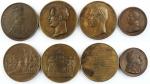 Charles X, ensemble de 4 médailles, 3 X 51 mm,...