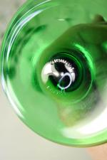12 verres à vin d'Alsace sur pied tige vert H...