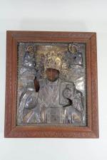 Saint Nicolas de Myre : Grande icône russe représentant Saint...