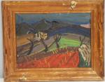 Pierre AMBROGIANI (1907-1985). " Paysage provençal " Huile sur toile...
