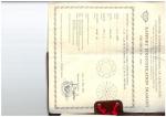 Diamant sur papier, scellé, certificat HRD ( année 1981) poids...