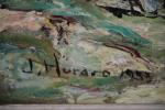 Joseph HURARD (1887-1956): "Scène urbaine animée" Huile sur toile signée...