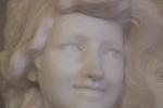 Etienne LENHOIR (c.1880-1910): Buste de jeune femme sur marbre, signé...