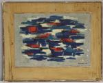 Lino MELANO (1924) "Composition" : Huile sur toile signée en...