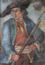 Ecole Française XVIIIème siècle: "Le Soldat" Huile sur panneau restaurée....